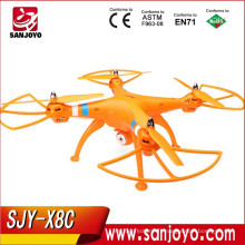 Usine directe RC ufo Syma 2.4GHz quad-giravion avec gyro caméra grand angle 4 canaux quadcopter Chine X8C